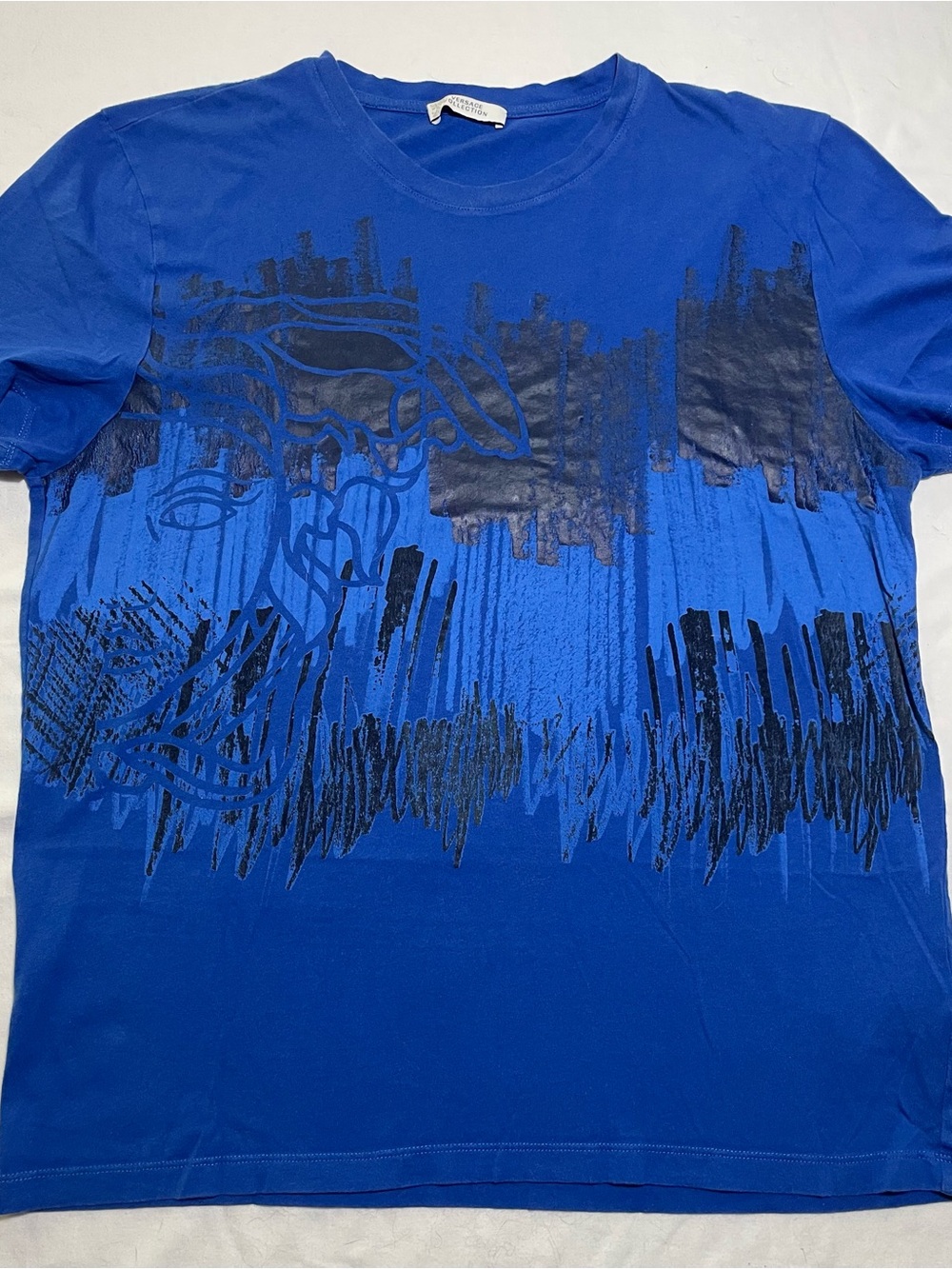 Versace Collection Half Medusa Head Motif Blue - Men’s Medium